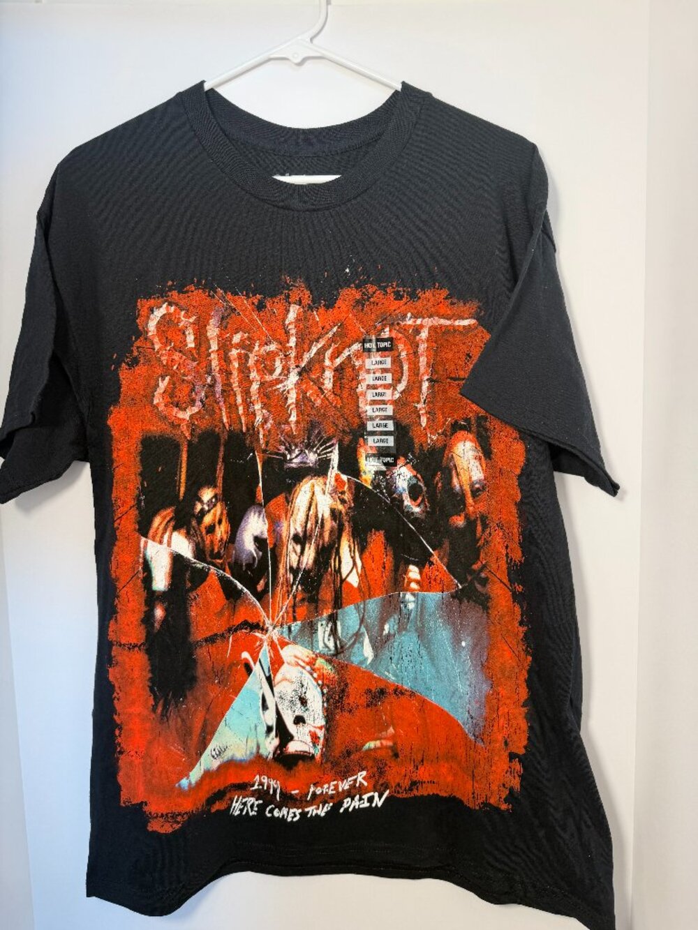 Official Slipknot Here Comes The Pain 25th Anniversary Tour T-Shirt Black Size L